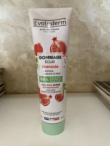 Gel tẩy tế bào chết Evoluderm chiết xuất từ tinh chất quả Lựu 150ml