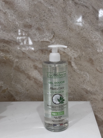 Gel tắm thải độc da Evoluderm hương Dừa 500ml