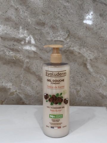 Gel tắm Evoluderm chiết xuất từ Bơ Hạt Mỡ - Karite 500ml