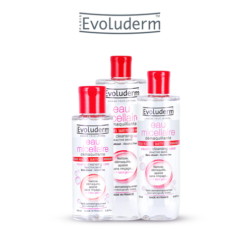 Nước tẩy trang Evoluderm Micellaire chiết xuất Lô Hội dành cho da mẫn cảm dễ kích ứng