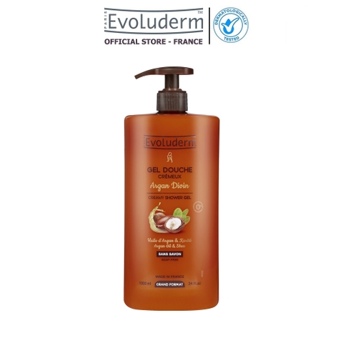 Gel tắm Evoluderm chiết xuất Tinh dầu Argan và Bơ Hạt Mỡ 1000ml