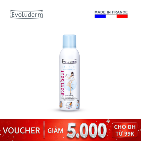 Xịt khoáng Evoluderm giúp dưỡng ẩm cấp nước và làm dịu làn da 150ml