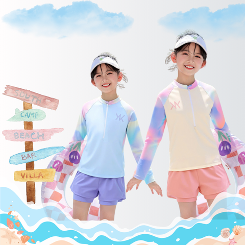 Đồ bơi tay dài chống nắng cho bé - 2 màu ombre xinh xắn -  NEW