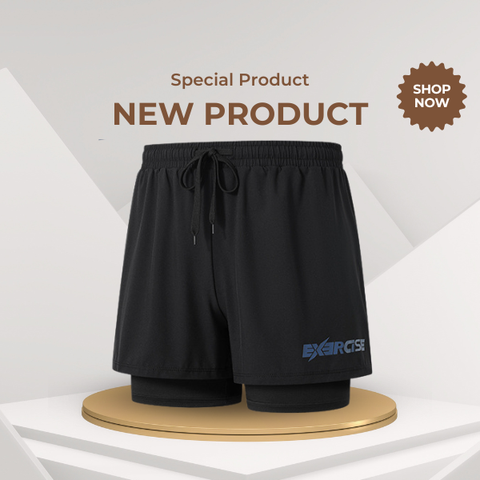 Quần bơi nam 2 lớp kín đáo che chắn tốt phối combo STK-526