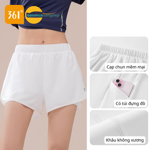 Quần Thể Thao Nữ 361° – Lớp lót co giãn thoải mái, gọn dáng, có túi trong tiện lợi