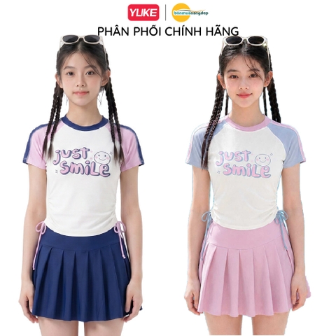 Bộ đồ bơi YUKE hai mảnh phong cách Hàn Quốc dành cho bé gái cỡ trung bình và lớn