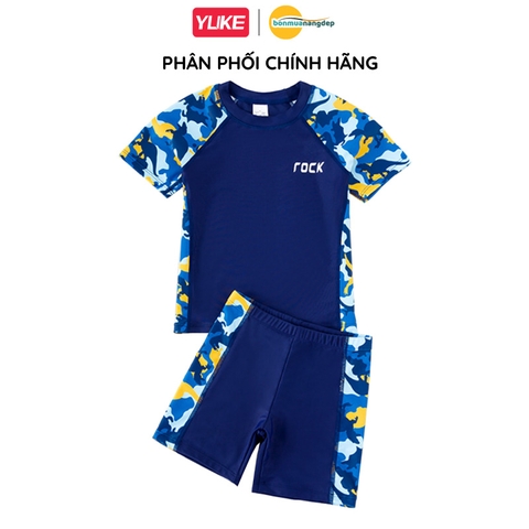 Đồ bơi bé trai YUKE tay ngắn chất vải mềm mại co dãn 4 chiều size từ 15-50kg