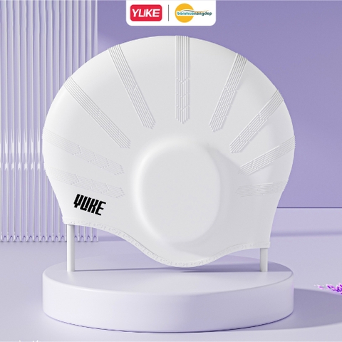 Mũ bơi silicone Yuke dành cho nữ, kích thước lớn, phù hợp cho tóc dài