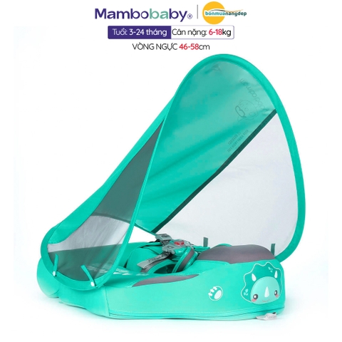 Phao bơi MamboBaby Có mái che cho bé từ 6 đến 18kg độ tuổi 3 đến 24 tháng