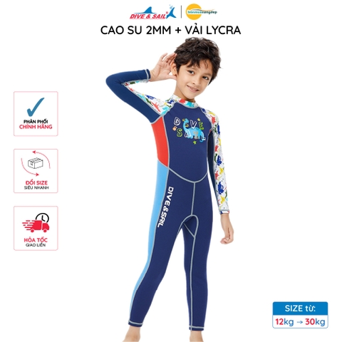 Đồ Bơi Giữ Nhiệt bé trai Dive and Sail size 12-30kg Cao su dày 2mm giữ ấm