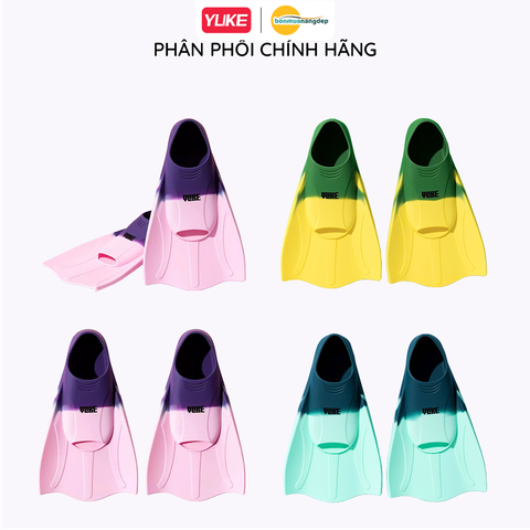 Chân vịt bơi lội hiệu YUKE chất liệu silicon mềm mại, đàn hồi tốt, ôm chân thoải mái khi sử dụng