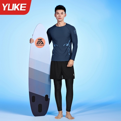 Bộ đồ bơi nam tay dài quần dài chống nắng chống UV, thiết kế trẻ trung quân 2 lớp che chắn kín đáo năng động