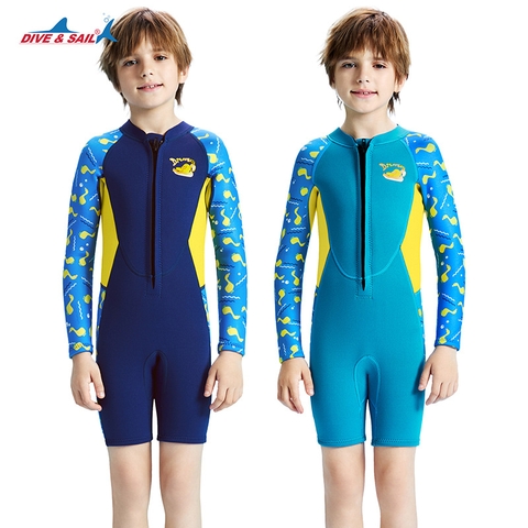 Đồ bơi giữ nhiệt bé trai Dive and Sail tay dài quần ngắn M155735