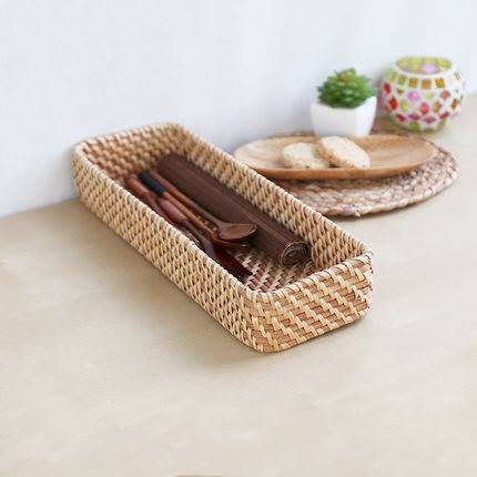 Light Brown Rattan Tray Wholesale