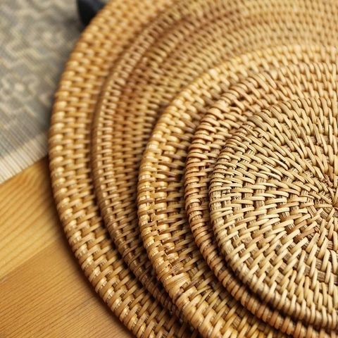 Rattan Placemat and coaster/ Wicker placemat - different sizes