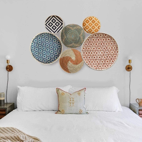 Vietnam Handmade Rectangle Bamboo Rattan Decorative Trays for Stuffs Storage or Home Decor