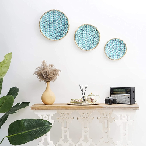 Multifunctional flower shape Bamboo food servingTray Plate