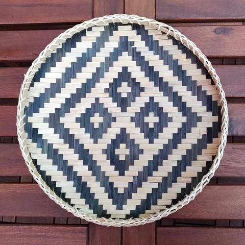 premium bamboo tray for Food Breakfast Party Tea Coffee Table bamboo tray round