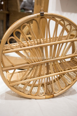 Rattan bamboo wall Sheft, Wall hanger, Cane Wall Hanger