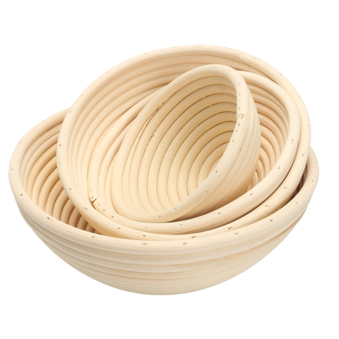 New Collection 100% Natural White Rattan Proofing Rising Rattan Bowl Customized 4 Sizes for Bakery