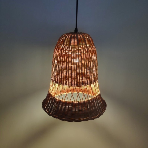 Nature rattan original design lamp shade light pendant 100% handmade high quality rustic cane pendant light