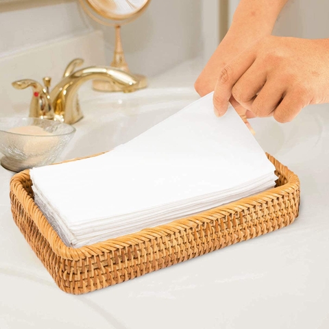 Bathroom Sink Vanity Trays Napkin Holder for Bathroom Toilet Tank Tray Paper Towel Storage Paper Hand Towels for Guest Bathroom Trays Decorative Toilet