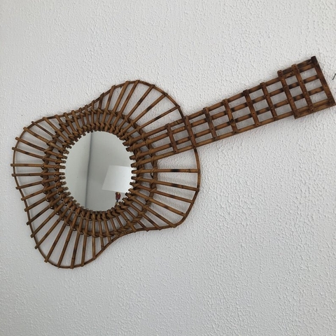 Bohemian Rattan Sun Mirror