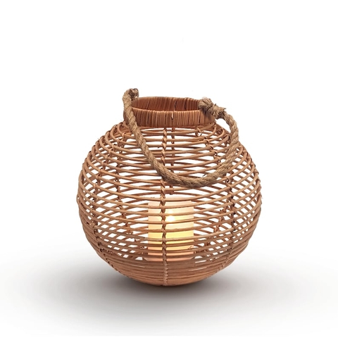 Elegance Hand Woven Large Natural Rattan Lantern - TPCAH0001