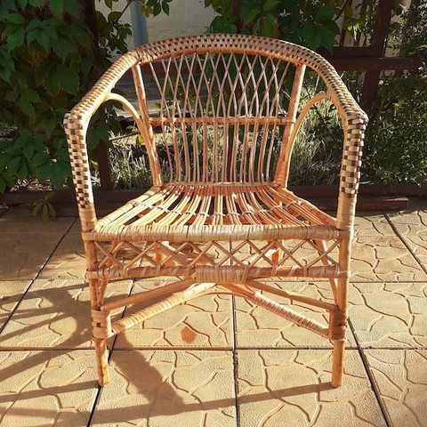 Vintage Wicker Rattan Adult Outdoor Armchair - TPCH0004