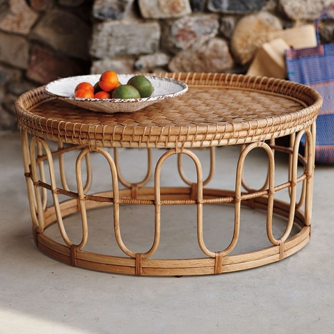Handmade Wicker Cane Rattan Coffee Table for Home Interior Design - TPTB004