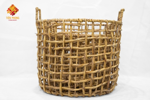 Beautiful water hyacinth storage baskets with handle made in Vietnam