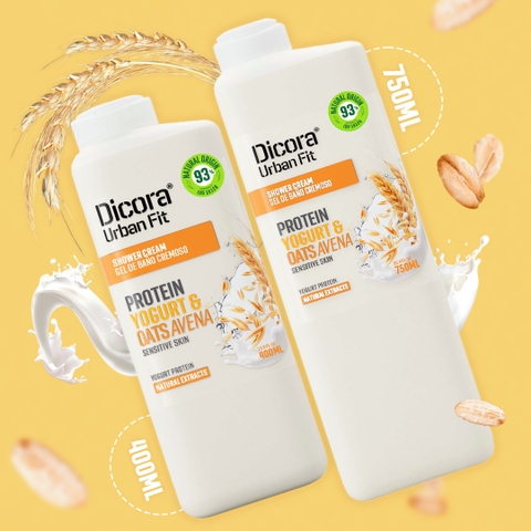 Sữa tắm Dicora Protein Yogurt và Yến Mạch dưỡng chất từ thiên nhiên cho làn da mềm mịn và khỏe mạnh mỗi ngày