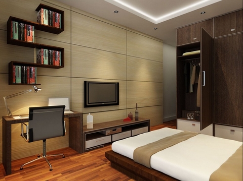 Những mẫu kệ tivi khiến phòng ngủ trở nên gọn gàng hơn