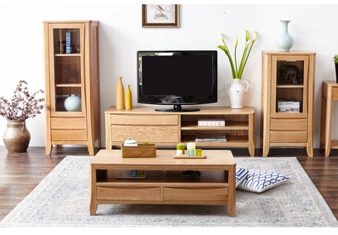 Lựa chọn kệ tivi gỗ cho phòng khách nhỏ hiện đại