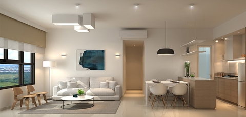 8 cách sử dụng kệ treo tường trong trang trí phòng khách