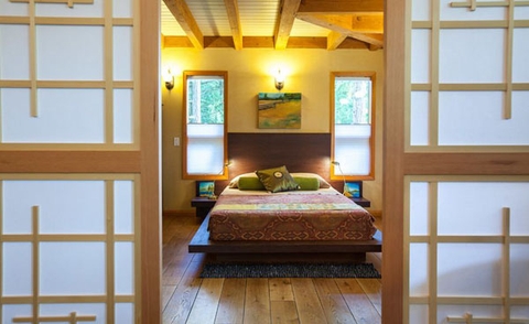 Vách ngăn phòng khách và phòng ngủ theo phong cách của người Nhật