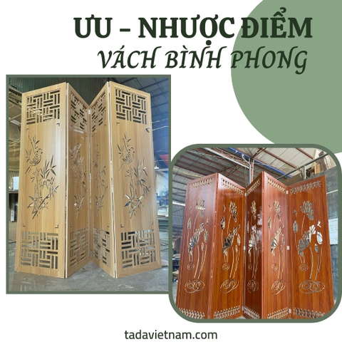 Ưu - Nhược điểm của vách bình phong gỗ công nghiệp