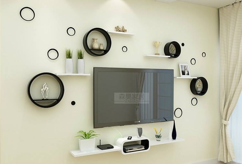 Báo giá kệ ti vi treo tường trang trí phòng khách 2017