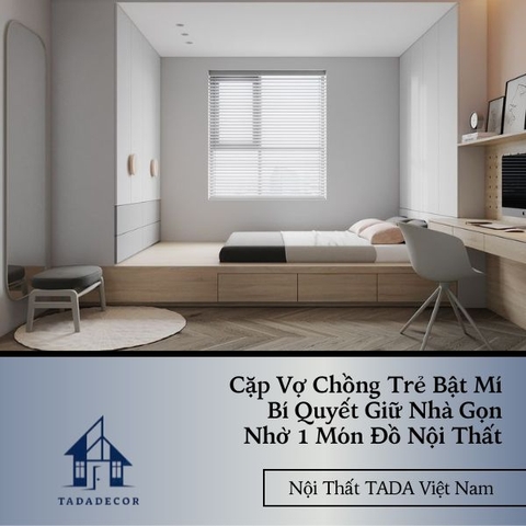 Cặp Vợ Chồng Trẻ Bật Mí Bí Quyết Giữ Nhà Gọn Nhờ 1 Món Đồ Nội Thất