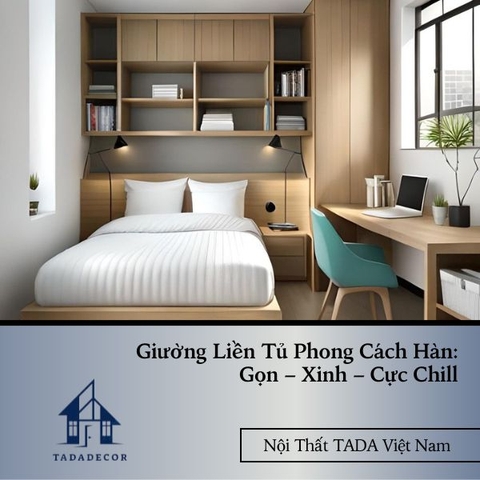 Giường Liền Tủ Phong Cách Hàn: Gọn – Xinh – Cực Chill