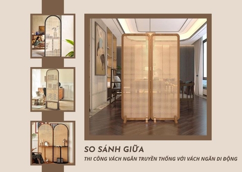 So sánh giữa thi công vách ngăn phòng ngủ truyền thống với việc sử dụng vách ngăn phòng di động