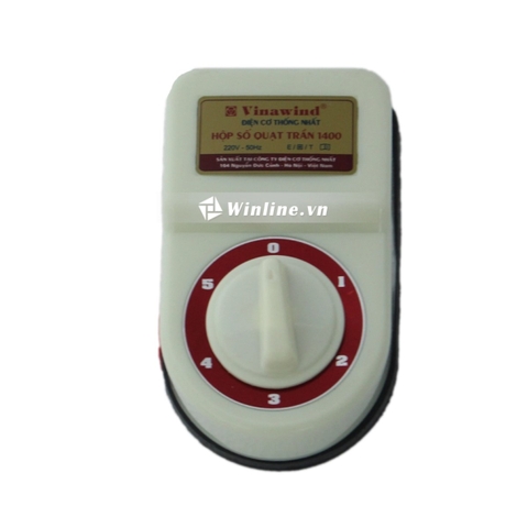 Quạt trần Vinawind QT-1400S trắng 3 cánh sắt, hộp số