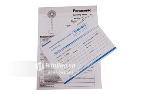 Quạt cây Panasonic F-409K, Malaysia, điều khiển từ xa Màu xanh và màu kem