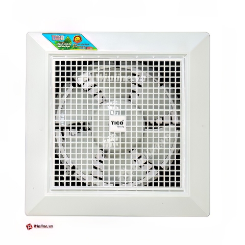 Quạt hút âm trần Tico Luxury HA20TC5, mặt 300x300, Vòng bi, Hút thẳng