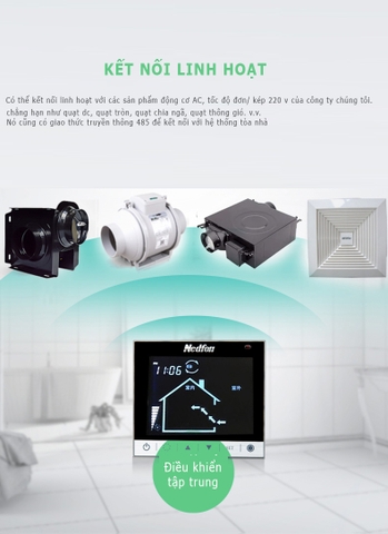 Quạt cấp khí tươi Nedfon DGT15-34H, Siêu mỏng, có lọc HEPA