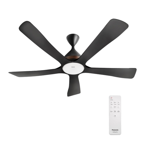Quạt Trần Panasonic 5 cánh F-60DGN, điều khiển từ xa, đèn LED, động cơ DC