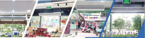 Quạt cắt gió Nanyoo FM-1215X-2/Y dài 1.5m, Cửa dưới 3m