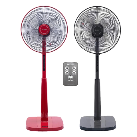 Quạt cây Mitsubishi LV16S-RA màu xám, điều khiển từ xa