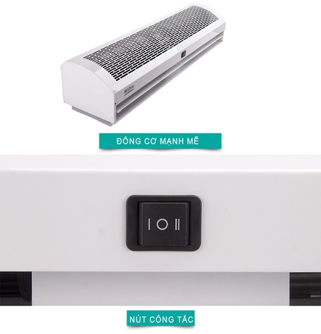 Quạt cắt gió Nedfon FM3009-Y-A, có remote, Dài 0.9m, < 3m