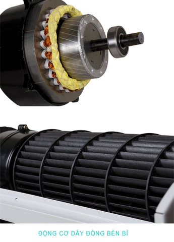 Quạt cắt gió Nedfon FM3015-Y-A, có remote, Dài 1.5m, < 3m